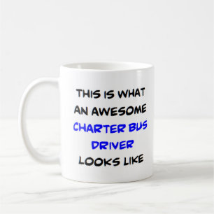 bus driver, charter, awesome coffee mug