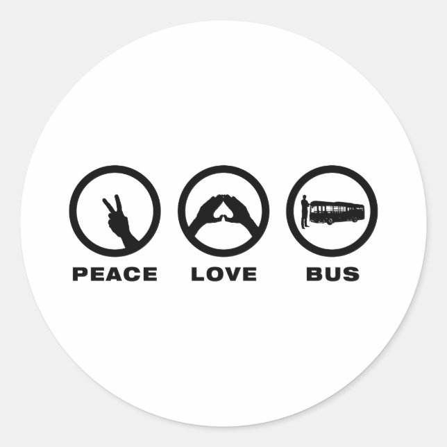 Bus Driver Classic Round Sticker (Front)