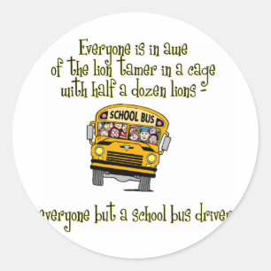 Bus Driver Classic Round Sticker