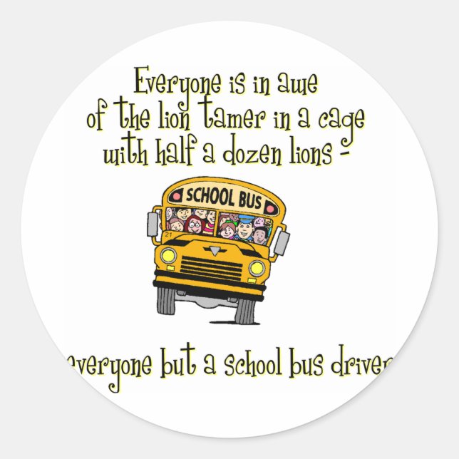 Bus Driver Classic Round Sticker (Front)