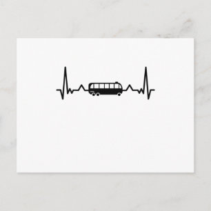 Bus Driver Heartbeat Schoolbus Gifts Postcard