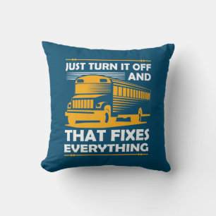 Bus Driver Just Turn It Off Cushion