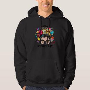 Bus Driver Life Messy Bun Women Back To School 1 Hoodie