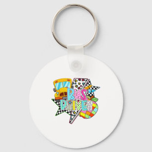 Bus Driver Lighting Back To School Happy First Day Key Ring