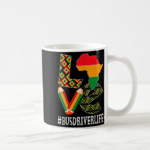 Bus Driver Love Map African American Black History Coffee Mug