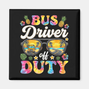 Bus Driver Off Duty Groovy Bus Driver Last Day Of Magnet