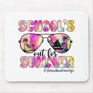 Bus Driver Out For Summer Tie Dye Sungles  Mouse Pad