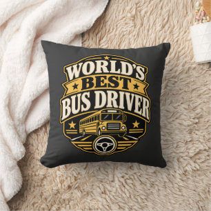 Bus Driver Pride World's Best Bus Driver Shirt Cushion