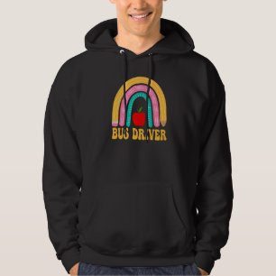 Bus Driver Rainbow Pencil Women Back To School App Hoodie