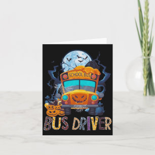 Bus Driver School Bus Halloween Costume With Card