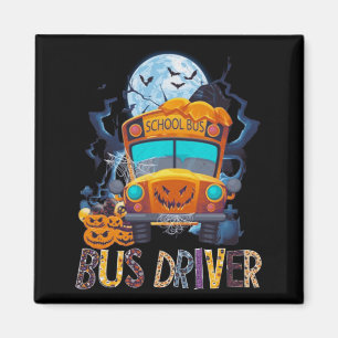 Bus Driver School Bus Halloween Costume With Magnet