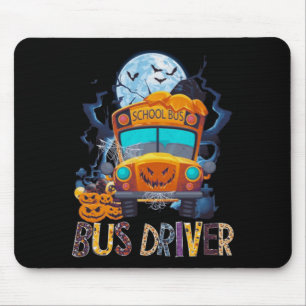Bus Driver School Bus Halloween Costume With Mouse Pad