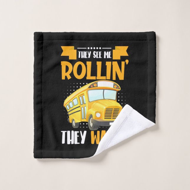 Bus Driver See Me Rollin Wash Cloth (Wash Cloth)