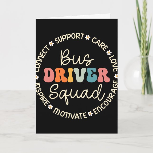 Bus Driver Squad Appreciation Week Back To School  Card (Front)