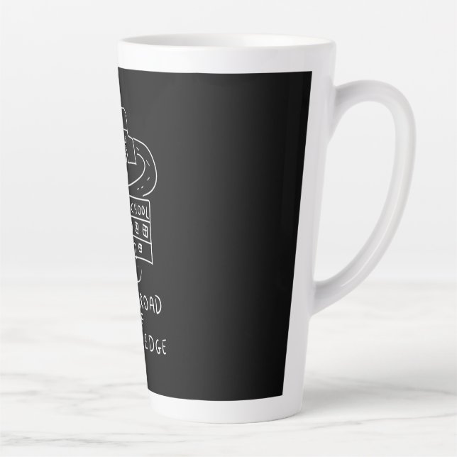 Bus Driver The Road of Knowledge Latte Mug (Right)