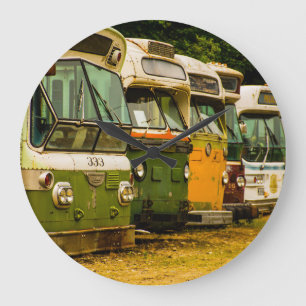 Bus Graveyard Round (Large) Wall Clock