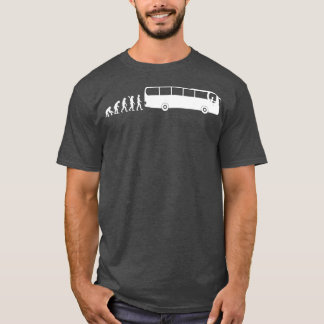 Bus Human Evolution Darwin T-Shirt