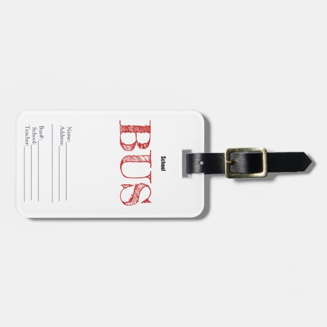 Bus Luggage Tag (Front Horizontal)