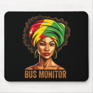 Bus Monitor Afro African American Black History Mo Mouse Pad