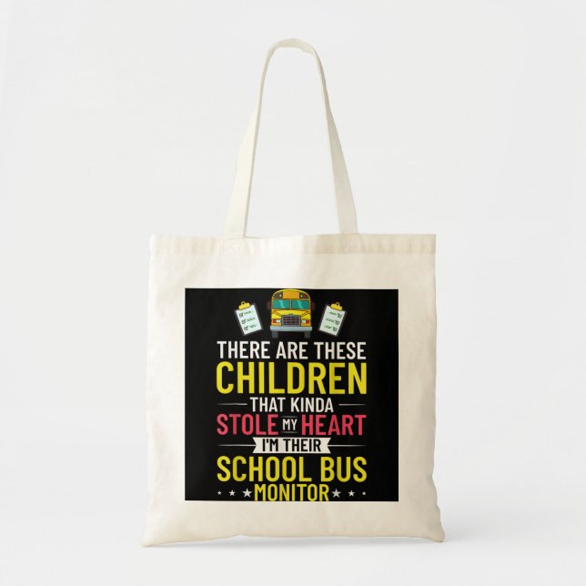 Bus Monitor School Bus Attendant Assistant Appreci Tote Bag (Front)