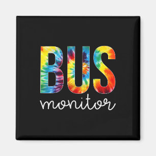 Bus Monitor Tie Dye Appreciation Day Hello Back To Magnet