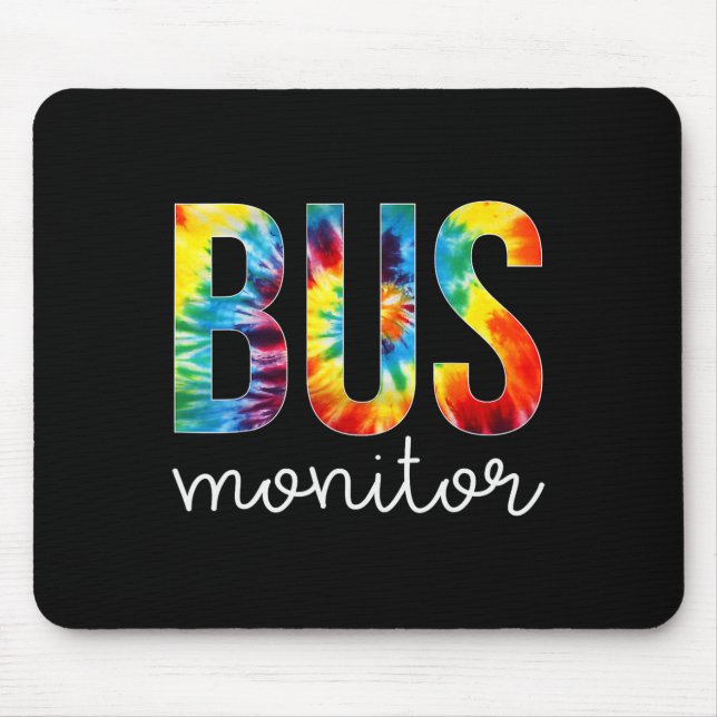 Bus Monitor Tie Dye Appreciation Day Hello Back To Mouse Pad (Front)