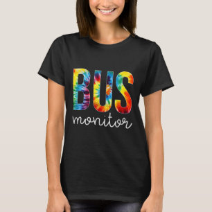 Bus Monitor Tie Dye Appreciation Day Hello Back To T-Shirt