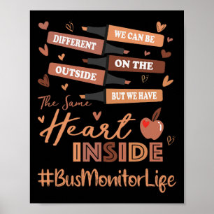 Bus Monitor We Can Be Different Black History Mont Poster