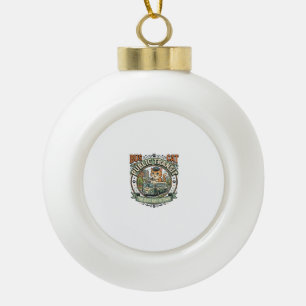 Bus Public Transit Cat Bus Public Transit Cat Vint Ceramic Ball Christmas Ornament