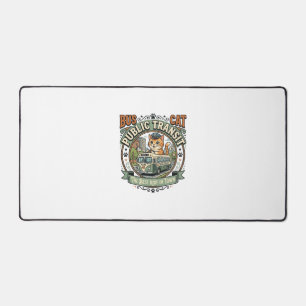 Bus Public Transit Cat Bus Public Transit Cat Vint Desk Mat