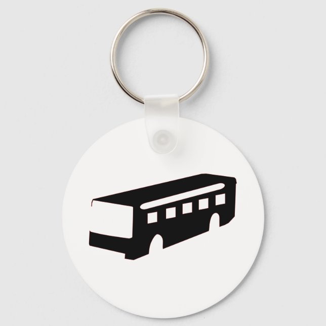 Bus Silhouette Key Ring (Front)