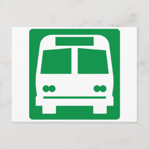Bus Stop Highway Sign Postcard
