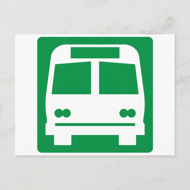 Bus Stop Highway Sign Postcard (Front)