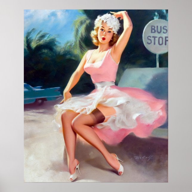 Bus Stop Pin Up Poster (Front)