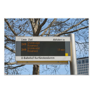 Bus Stop Sign in Berlin