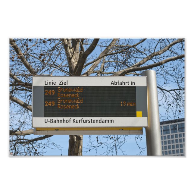 Bus Stop Sign in Berlin (Front)