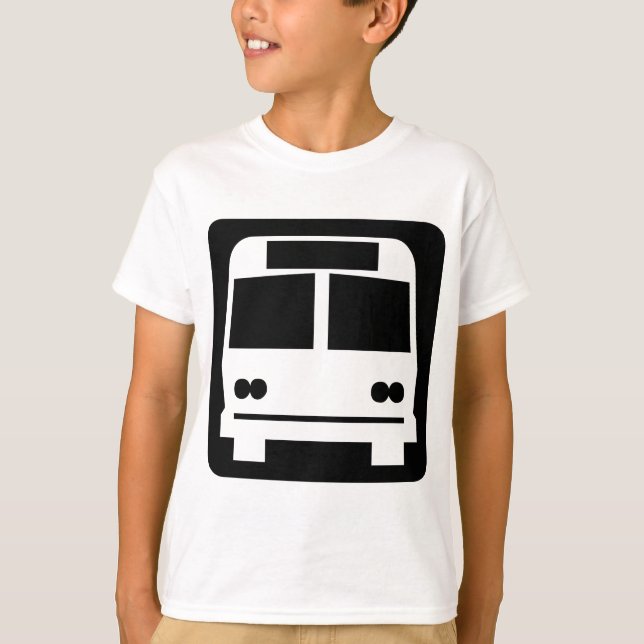Bus symbol - Black T-Shirt (Front)