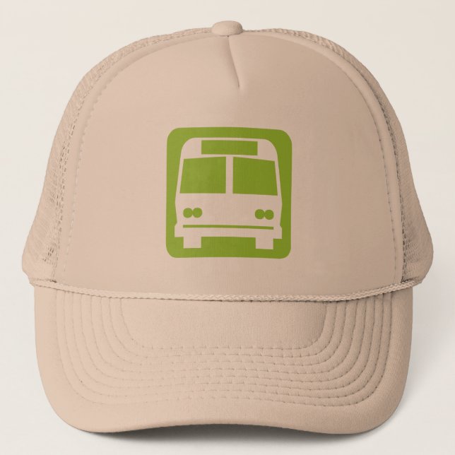 Bus symbol - Black Trucker Hat (Front)