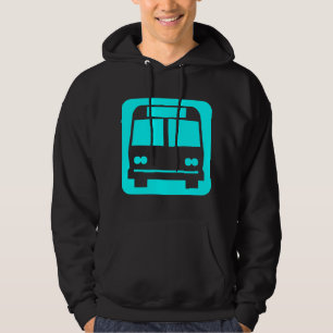 Bus symbol - Cyan Hoodie