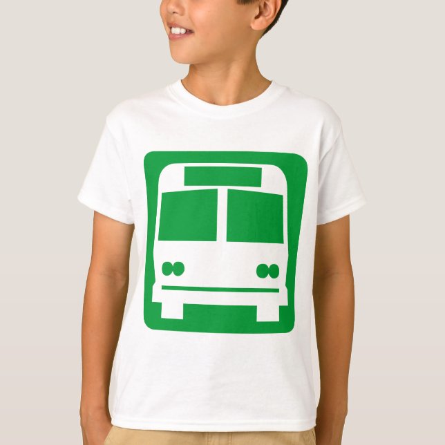 Bus symbol - Grass Green T-Shirt (Front)