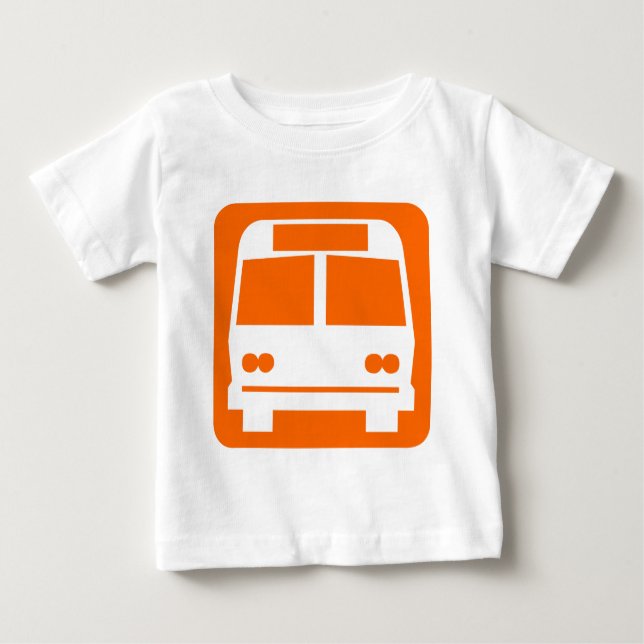 Bus symbol - Orange Baby T-Shirt (Front)