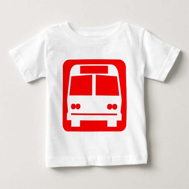 Bus symbol - Red Baby T-Shirt (Front)