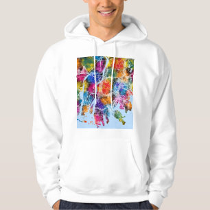  Busan South Korea City Map Hoodie