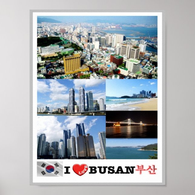 Busan - South Korea - I Love - Poster (Front)
