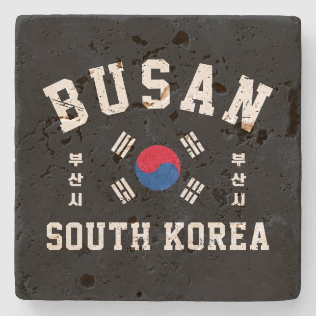 Busan South Korea  Stone Coaster (Front)
