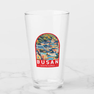 Busan South Korea Travel Art Emblem Glass