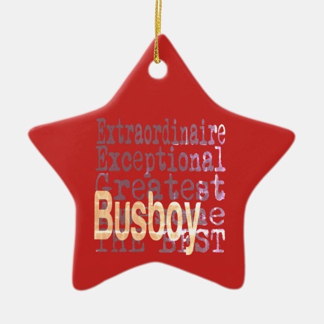 Busboy Extraordinaire Ceramic Ornament (Front)