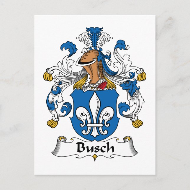 Busch Family Crest Postcard (Front)