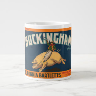 Busckingham California Bartletts Vintage Crate Lab Large Coffee Mug