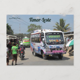 Buses at Baucau Timor Leste Postcard